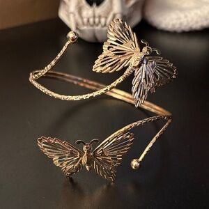 Gold Butterfly Arm Cuff